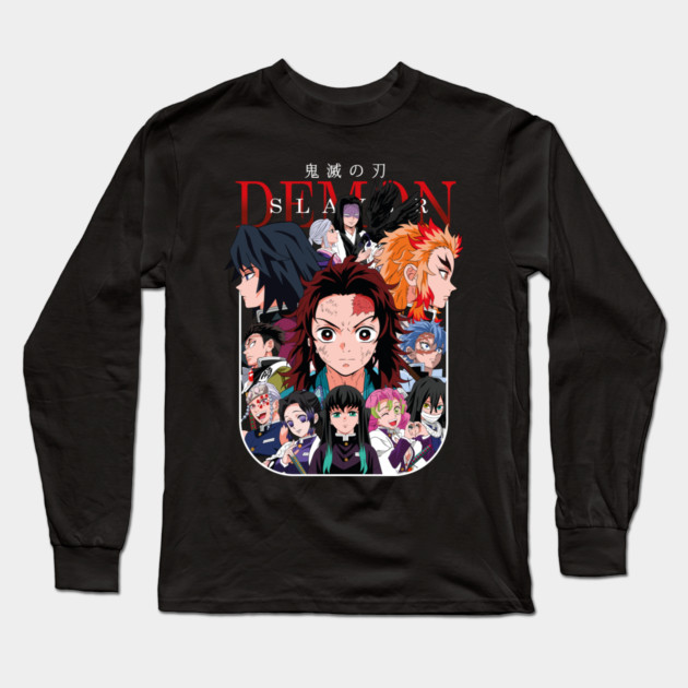 Tanjiro and the Hashira - Demon Slayer Long Sleeve T-Shirt by Otaku Vibes
