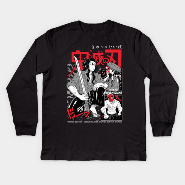 Demon Slayer - Hotaru Manga Style Kids Long Sleeve T-Shirt by Otaku Vibes