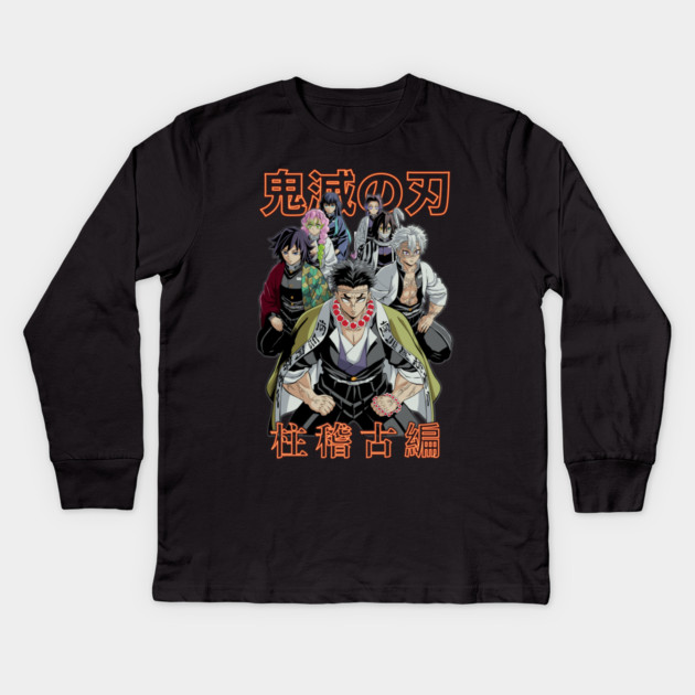 Demon Slayer - Hashira Gather Art Kids Long Sleeve T-Shirt by Otaku Vibes