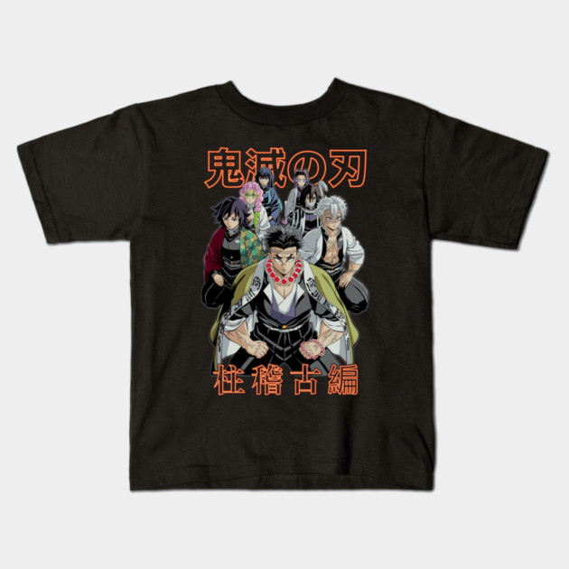 Demon Slayer - Hashira Gather Art Kids T-Shirt by Otaku Vibes