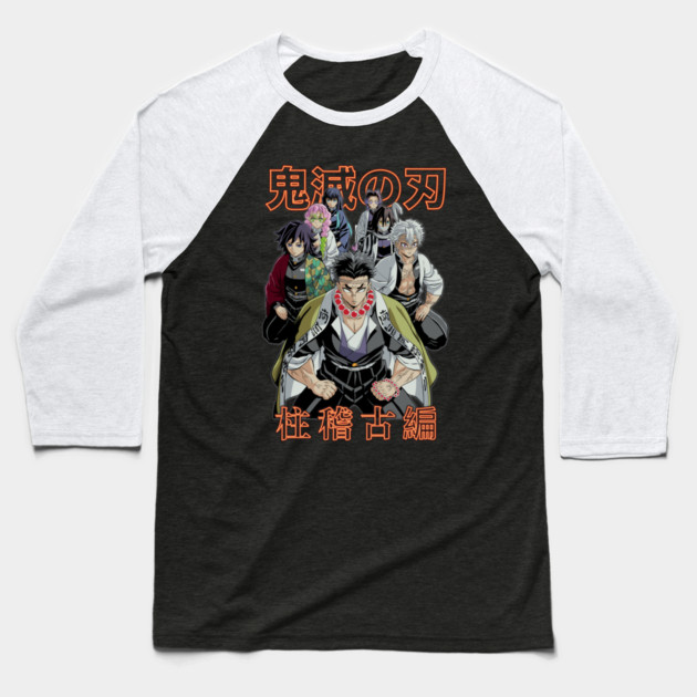 Demon Slayer - Hashira Gather Art Baseball T-Shirt by Otaku Vibes