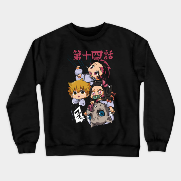 Demon Slayer - Chibi Squad Crewneck Sweatshirt by Otaku Vibes