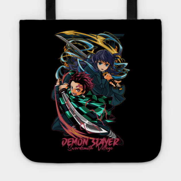 Tanjiro and Tokito Swordsmith Village - Demon Slayer Tote by Otaku Vibes