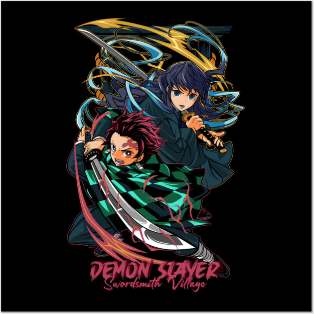 Tanjiro and Tokito Swordsmith Village - Demon Slayer Wall Art by Otaku Vibes