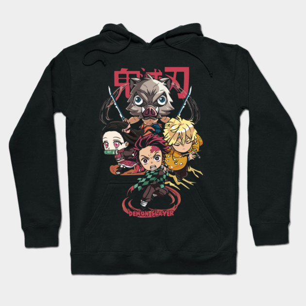 Chibi Demon Slayer Characters Hoodie by Otaku Vibes