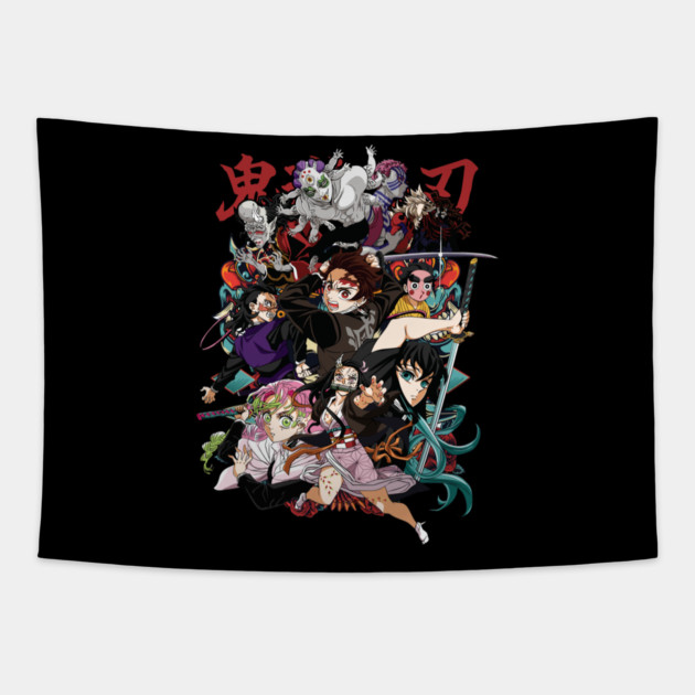 Demon Slayer Rise of the Slayers Tapestry by Otaku Vibes