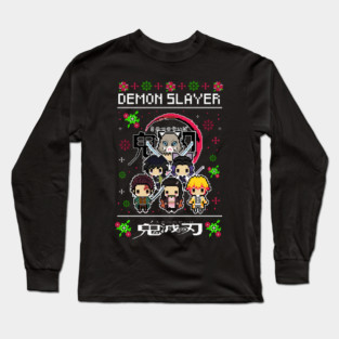 Chibi Characters - Demon Slayer Long Sleeve T-Shirt