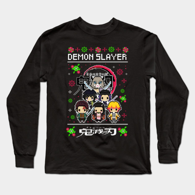 Chibi Characters - Demon Slayer Long Sleeve T-Shirt by Otaku Vibes