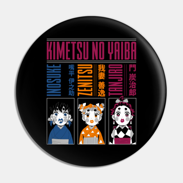 Demon Slayer Geishas Trio Pin by Otaku Vibes