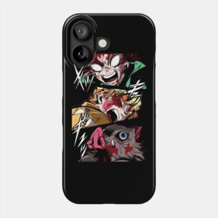 Demon Slayer Rage Trio - Tanjiro, Zenitsu and Inosuke Phone Case