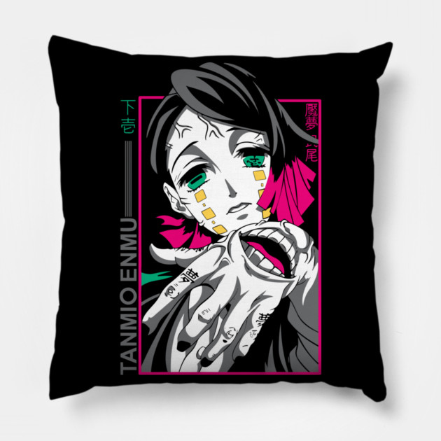 Demon Slayer Enmu Neon Frame Pillow by Otaku Vibes