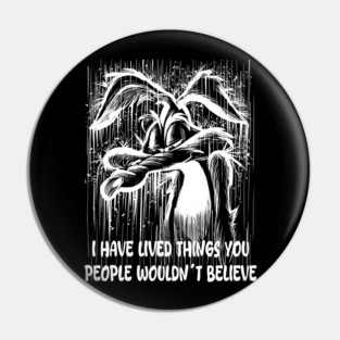 Coyote Under the Rain Pin