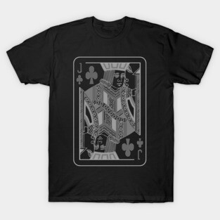 Jack of Clubs Grayscale T-Shirt