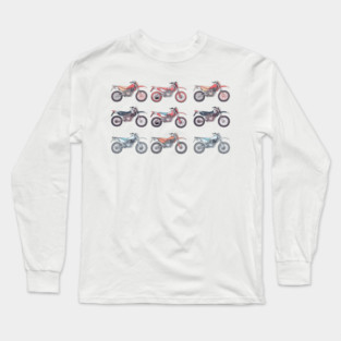 Retro Dirt Bike Collection Long Sleeve T-Shirt