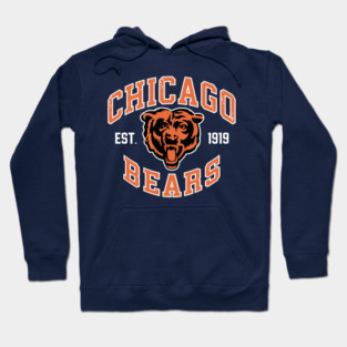 CHICAGO BEARS EST 1919 - BLACK ORANGE BEARS Hoodie