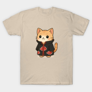 Cute Chibi Akatsuki Cat T-Shirt