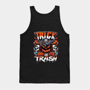 halloween trick or trash Tank Top