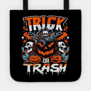 halloween trick or trash Tote