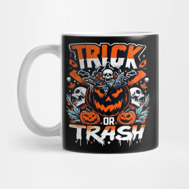 halloween trick or trash by Graphic tees