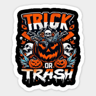 halloween trick or trash Sticker