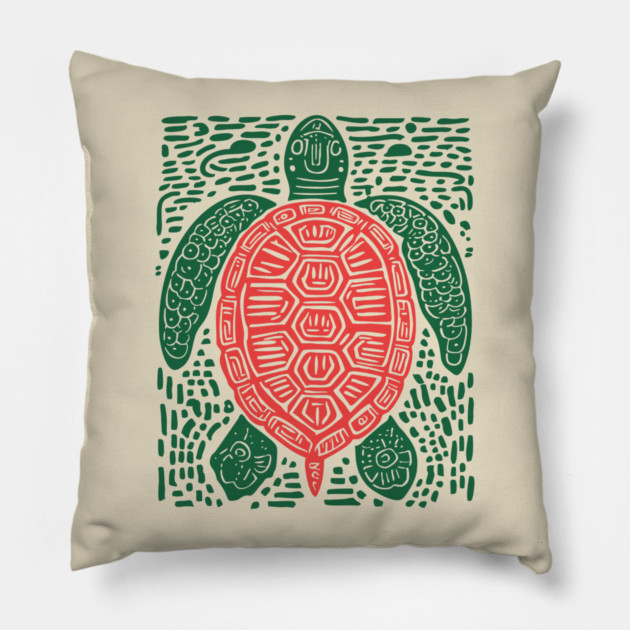 Sea Turtle | The World Turtle Myth Pillow by TuncGK