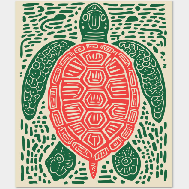 Sea Turtle | The World Turtle Myth Wall Art by TuncGK