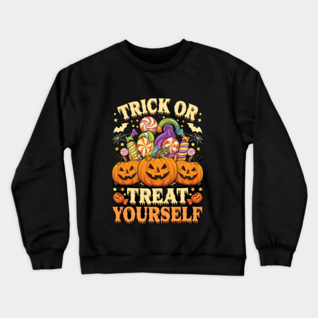 Trick or treat your self Crewneck Sweatshirt by Graphic tees