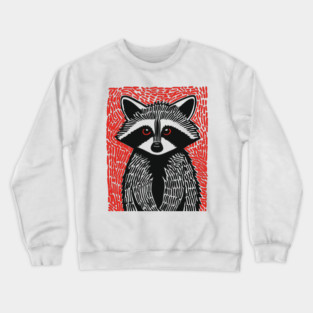 Raccoon Portrait | The Midnight Bandit Crewneck Sweatshirt