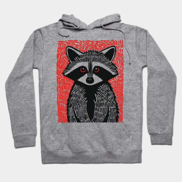Raccoon Portrait | The Midnight Bandit Hoodie by TuncGK