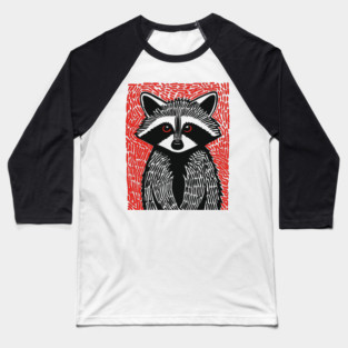 Raccoon Portrait | The Midnight Bandit Baseball T-Shirt