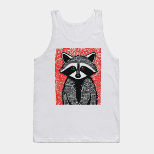 Raccoon Portrait | The Midnight Bandit Tank Top