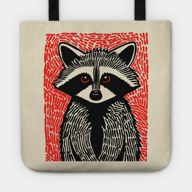Raccoon Portrait | The Midnight Bandit Tote by TuncGK