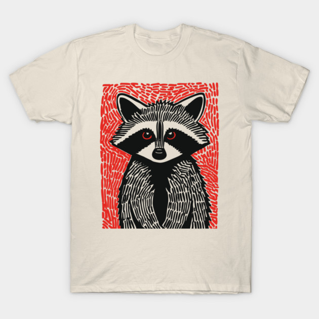 Raccoon Portrait | The Midnight Bandit T-Shirt by TuncGK
