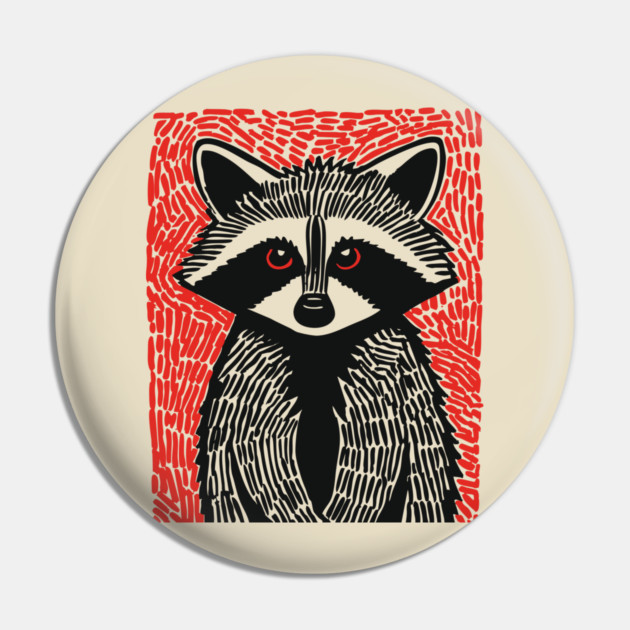 Raccoon Portrait | The Midnight Bandit Pin by TuncGK