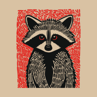 Raccoon Portrait | The Midnight Bandit T-Shirt