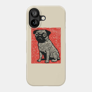Sad Pug | The Melancholy Curled Tail Phone Case