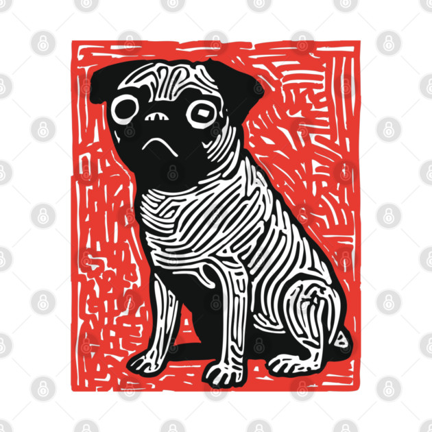 Sad Pug | The Melancholy Curled Tail by TuncGK