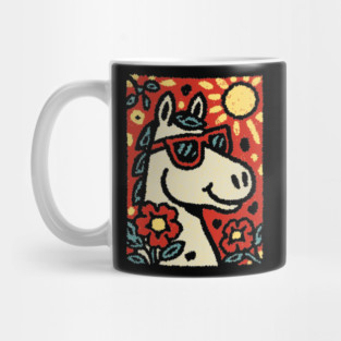Folk Art Horse | Grandma Pop Art Mug