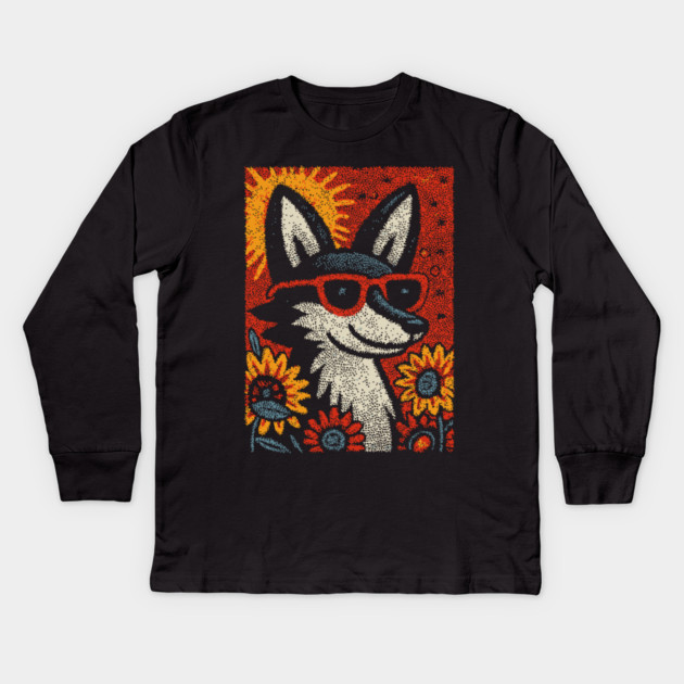 Scholarly Jackal | Anubis the Scribe Kids Long Sleeve T-Shirt by TuncGK