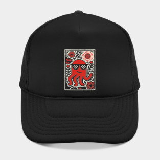 Cool Octopus | Risograph Style Sea Creature Hat