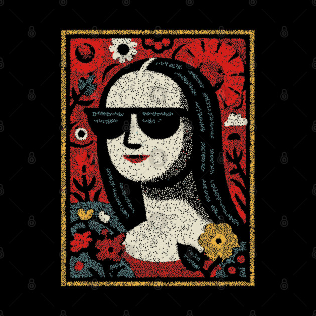 Folk Art Mona Lisa | World Art Day Portrait by TuncGK