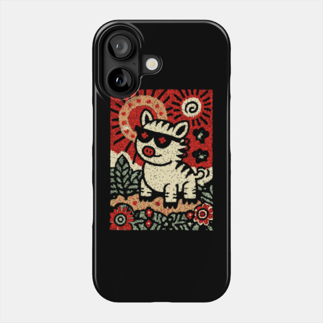 Punk Rock Pig | The Rebellious Farm Animal Phone Case by TuncGK