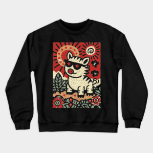 Punk Rock Pig | The Rebellious Farm Animal Crewneck Sweatshirt