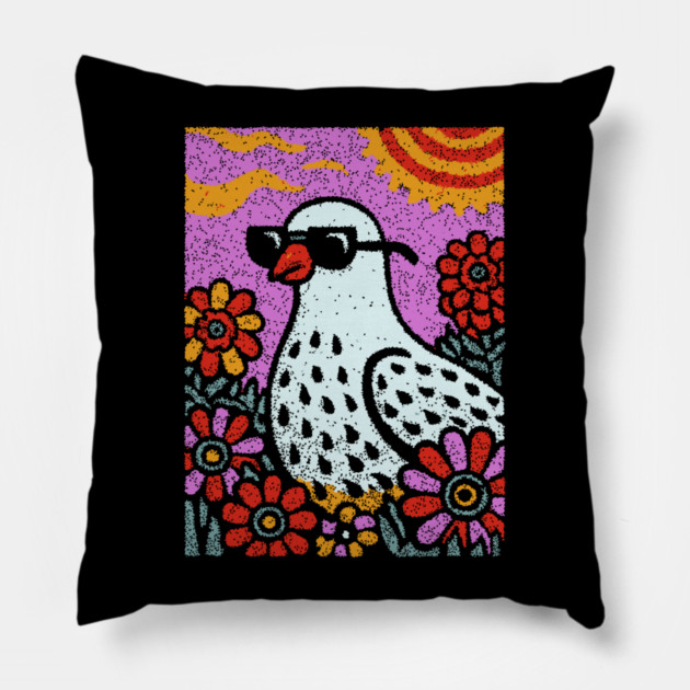 Pop Art Pigeon | The Urban Bird Graphic Pillow by TuncGK