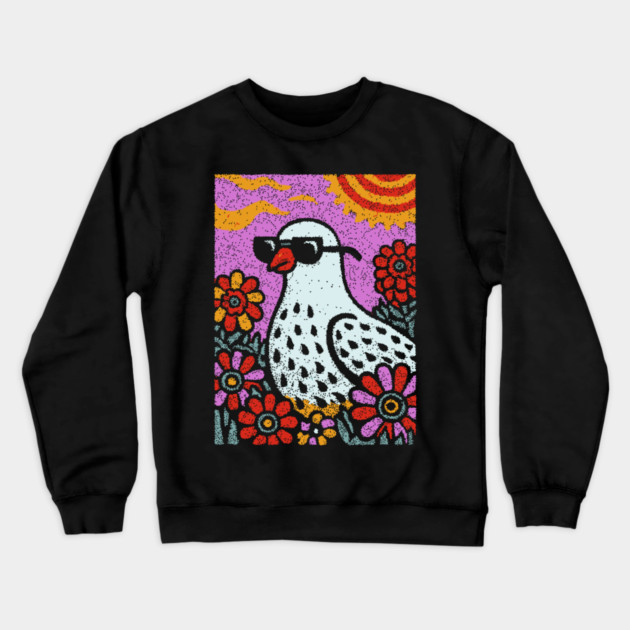 Pop Art Pigeon | The Urban Bird Graphic Crewneck Sweatshirt by TuncGK
