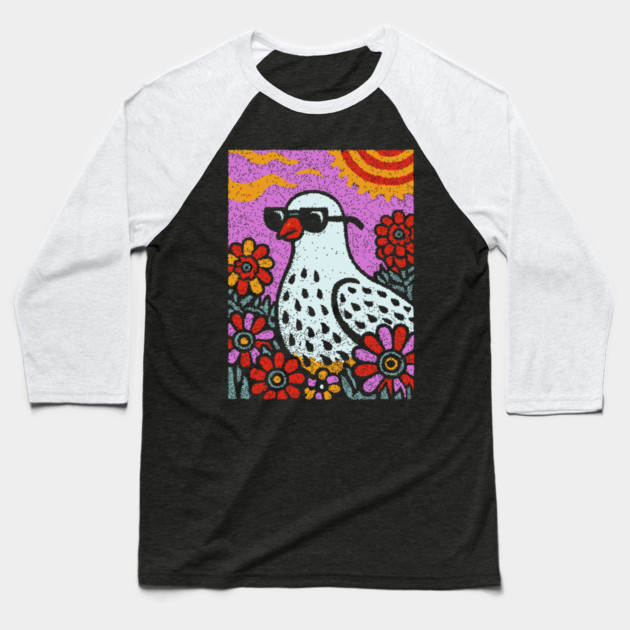 Pop Art Pigeon | The Urban Bird Graphic Baseball T-Shirt by TuncGK