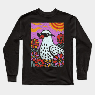 Pop Art Pigeon | The Urban Bird Graphic Long Sleeve T-Shirt