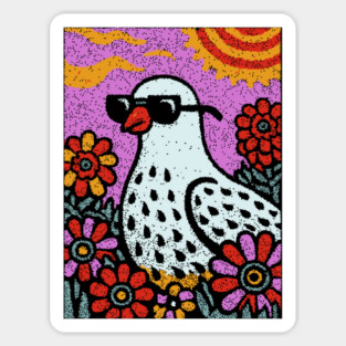 Pop Art Pigeon | The Urban Bird Graphic Magnet