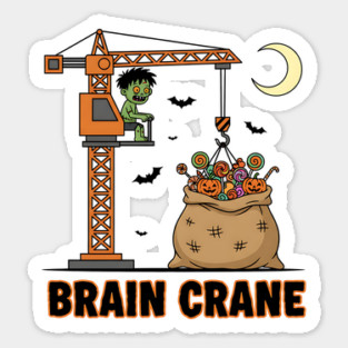 Brain Crane – Zombie Halloween Candy Lift Sticker