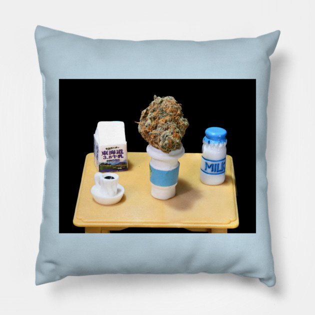 Coffee and Cannabis - Weed Design Pillow by MrGreenGenes420